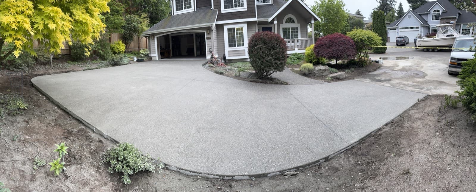 Large residential driveway