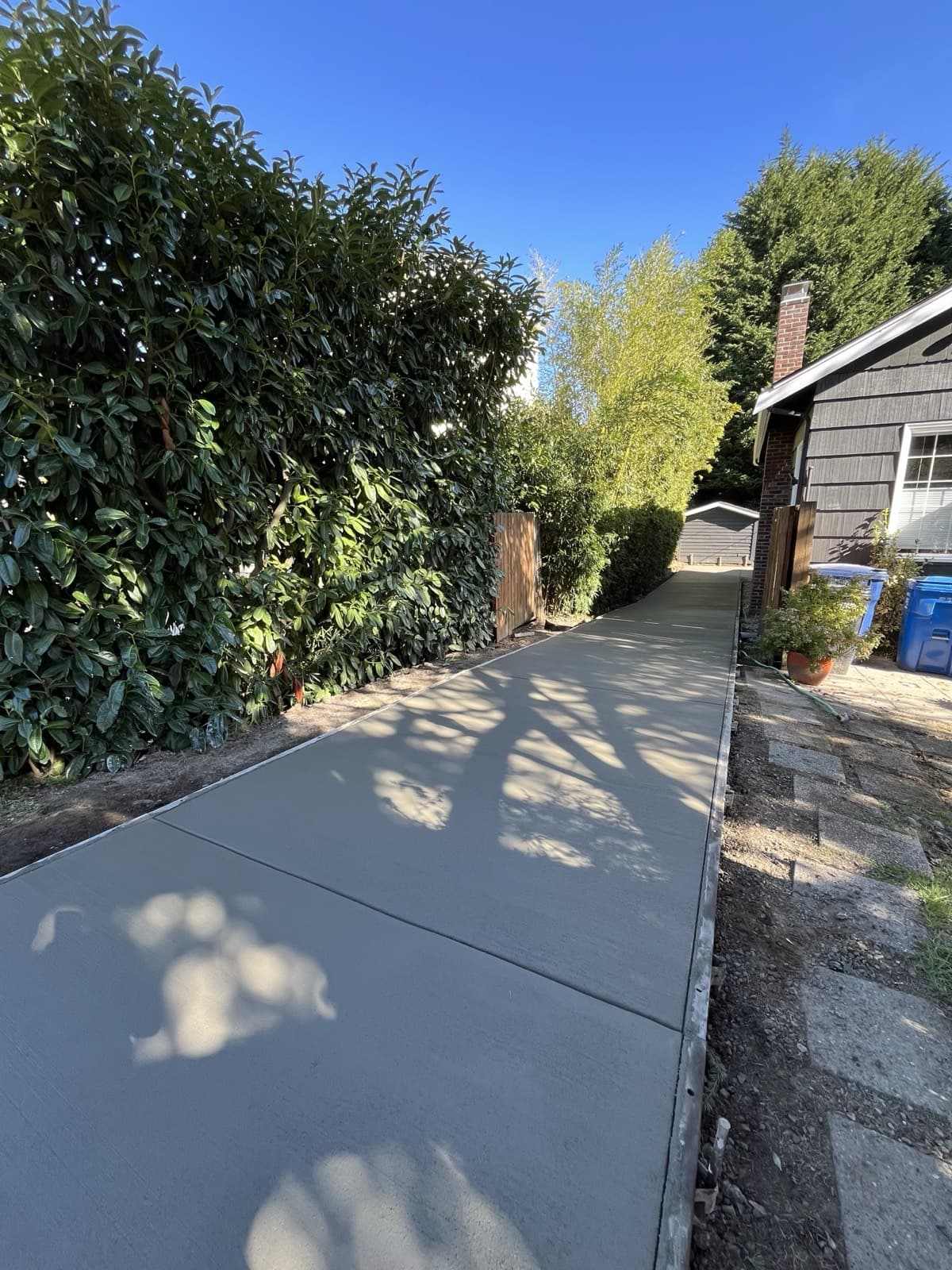 Long approach driveway