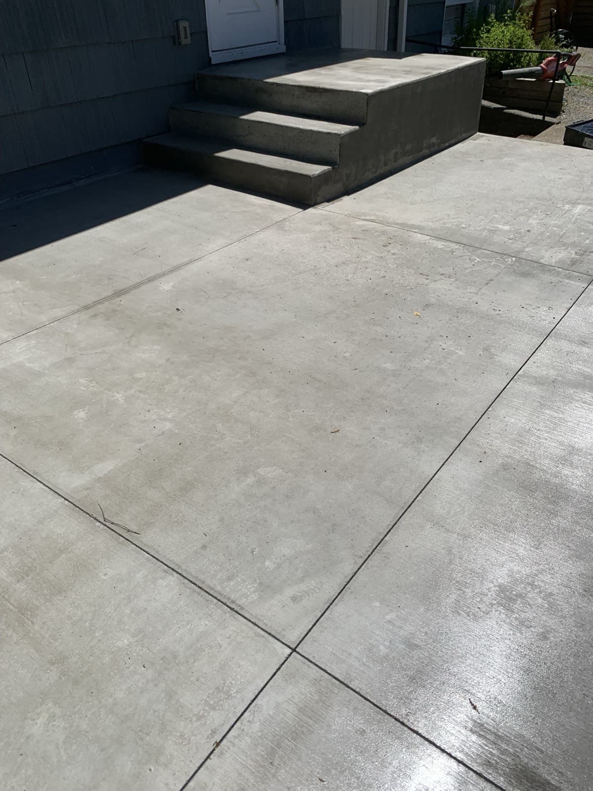 Oversized slab patio