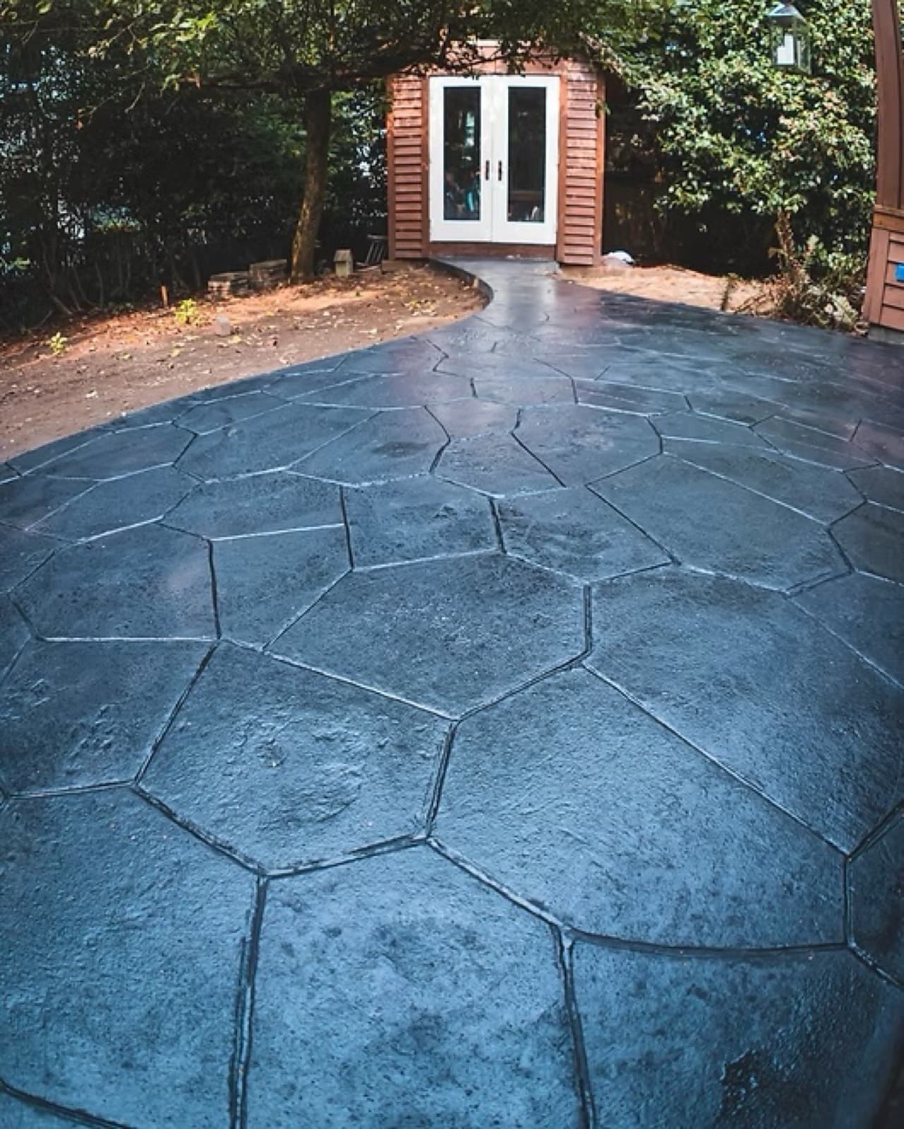 Stamped decorative patio