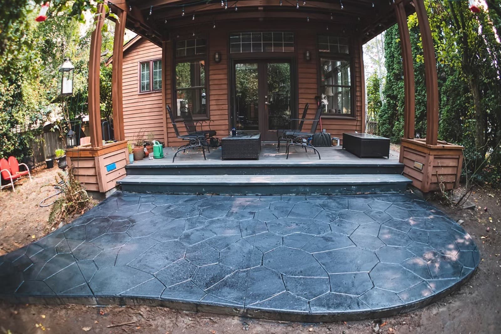 Stamped pattern close-up